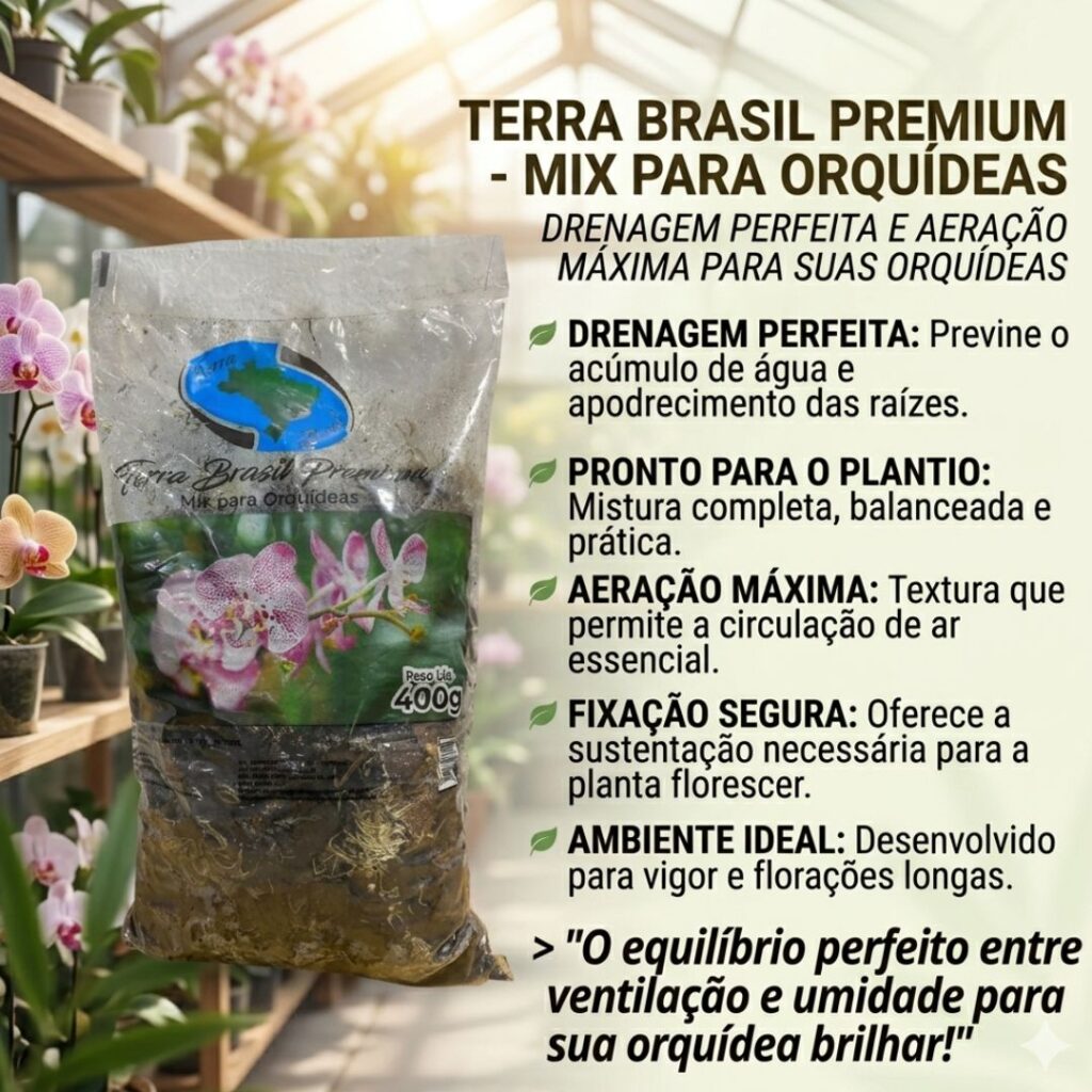 Mix Para Orquídeas Premium Terra Brasil 400g - Pronto Uso