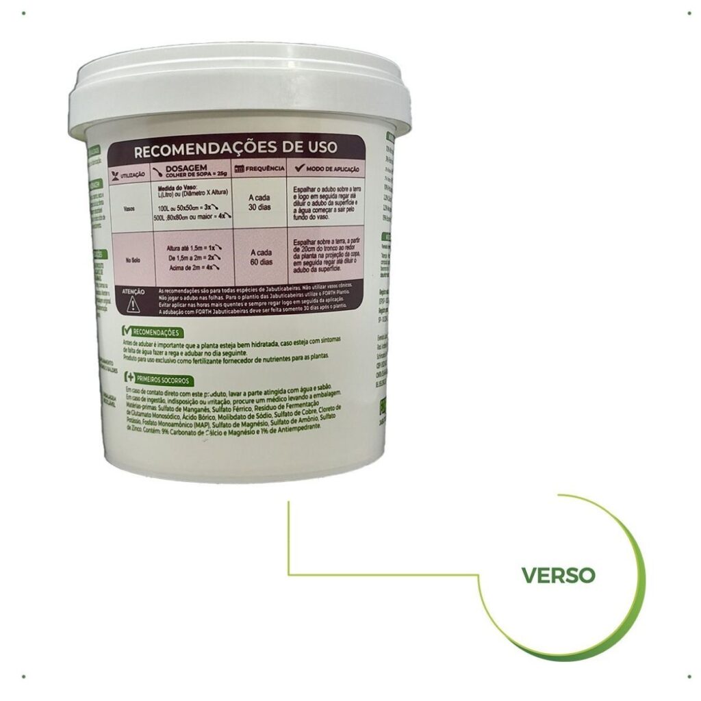 Fertilizante Forth Jabuticabeiras 400g Nutrição Completa NPK