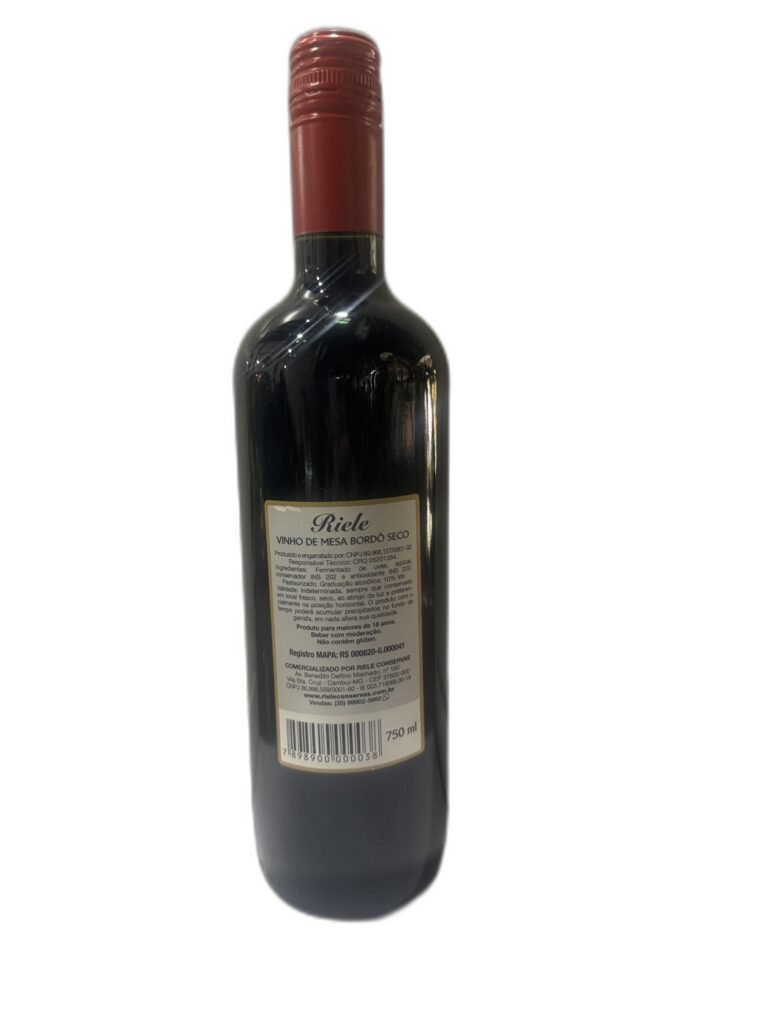 Vinho Riele Tinto Seco Bordô 750ml