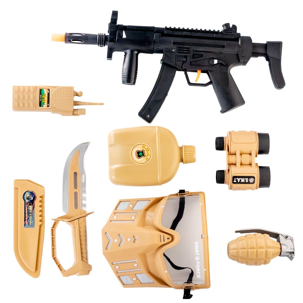 Kit Policial Infantil com Rifle e Acessórios DDG Toys