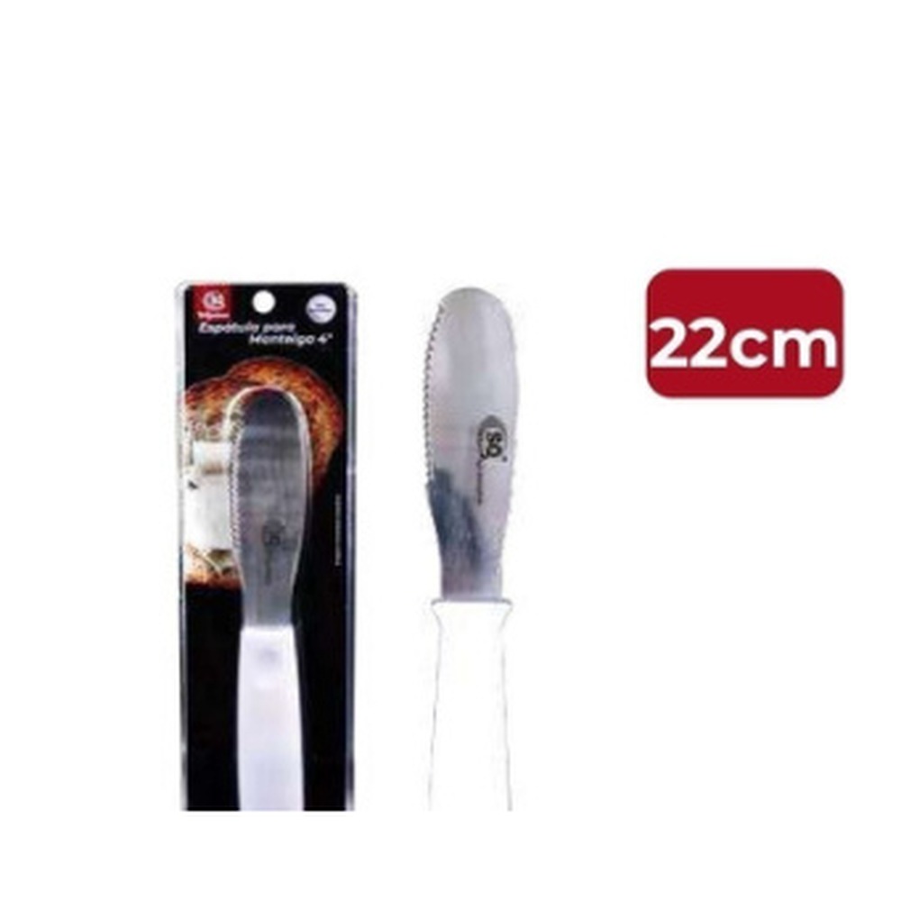 Espátula para Manteiga Aço Inox 22cm Cabo Branco