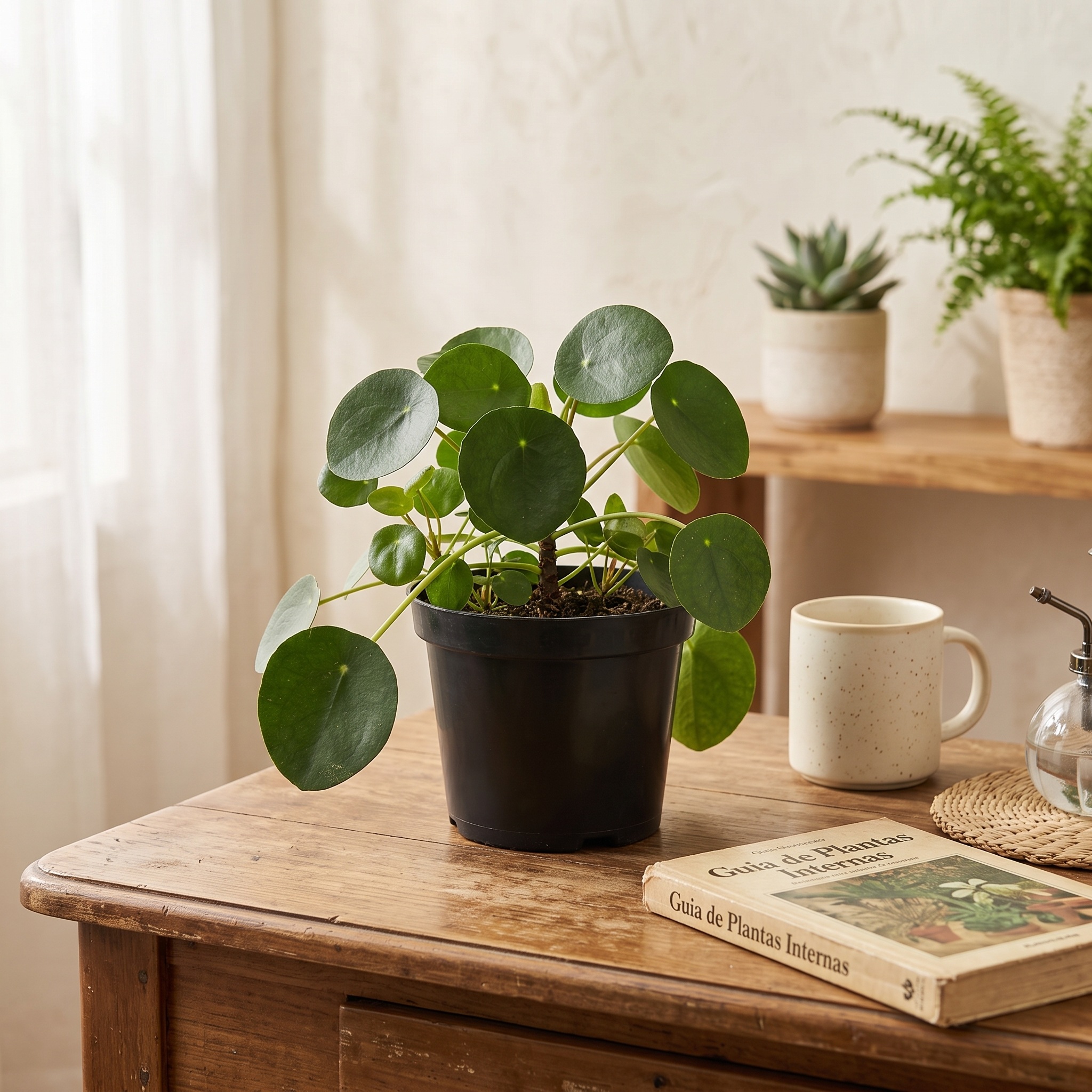 Planta Do Dinheiro Chinesa Flor Pilea Peperomioides Pote 14 — foto 2