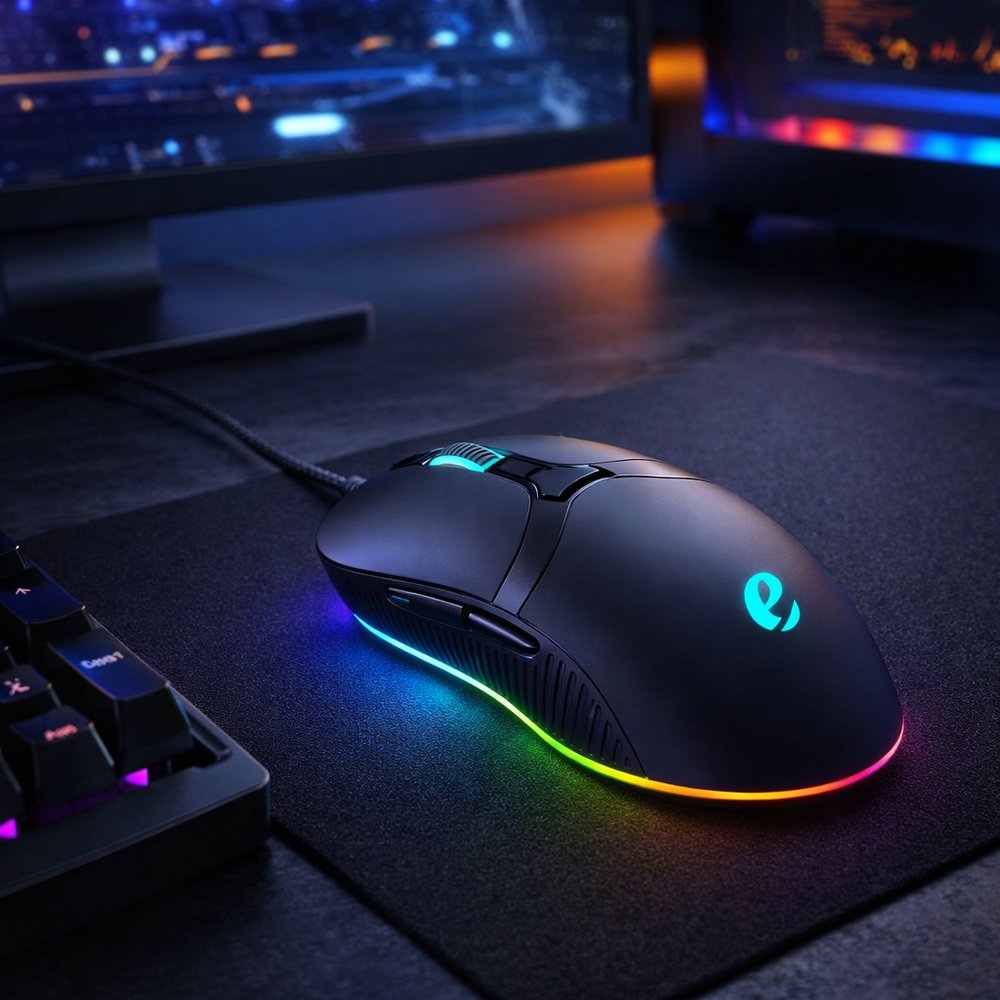 Mouse Óptico Com Fio ACER USB Para PC e Notebook Preto - Imagem 2