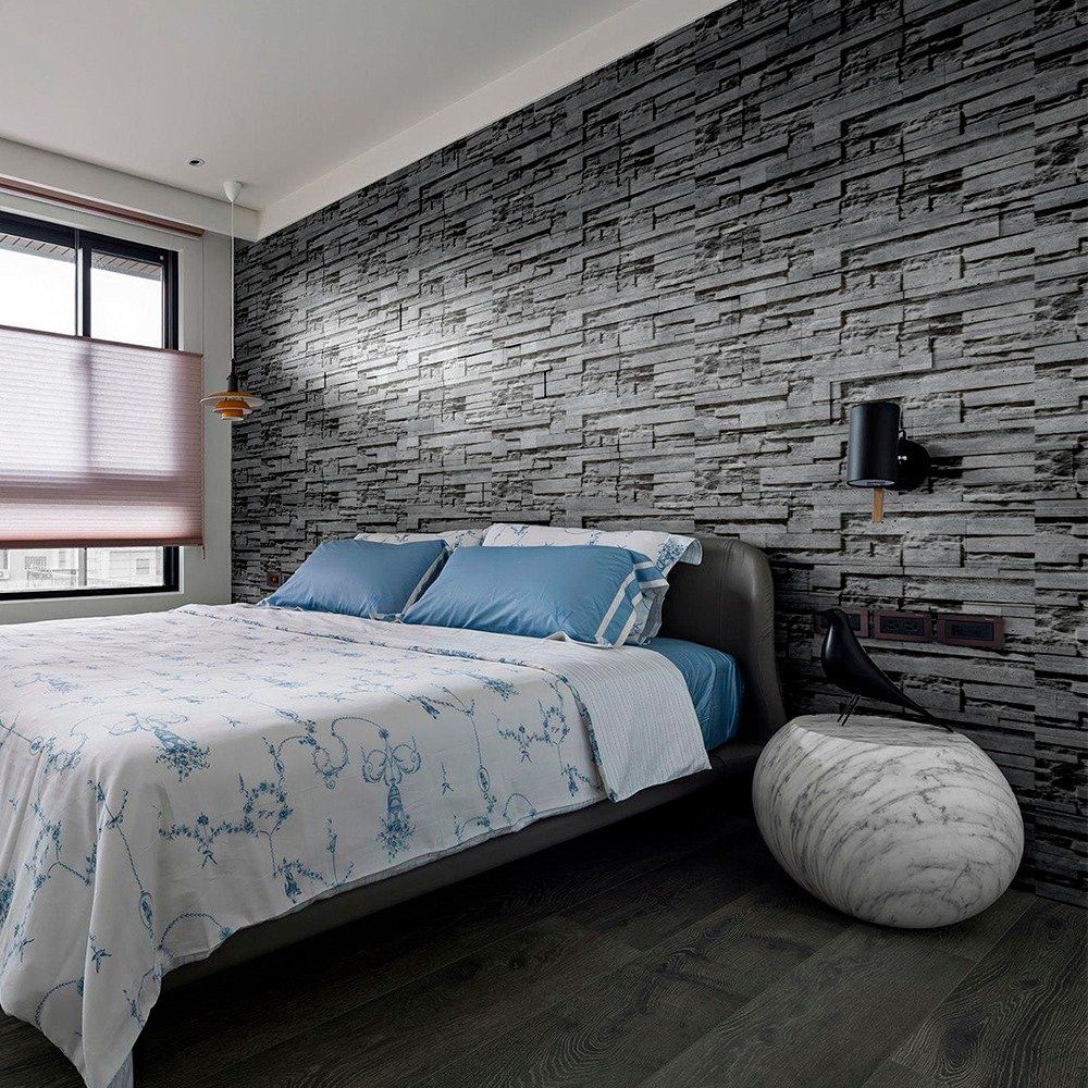 Papel de Parede Adesivo PVC Estampa Pedras 5m TopHouse
