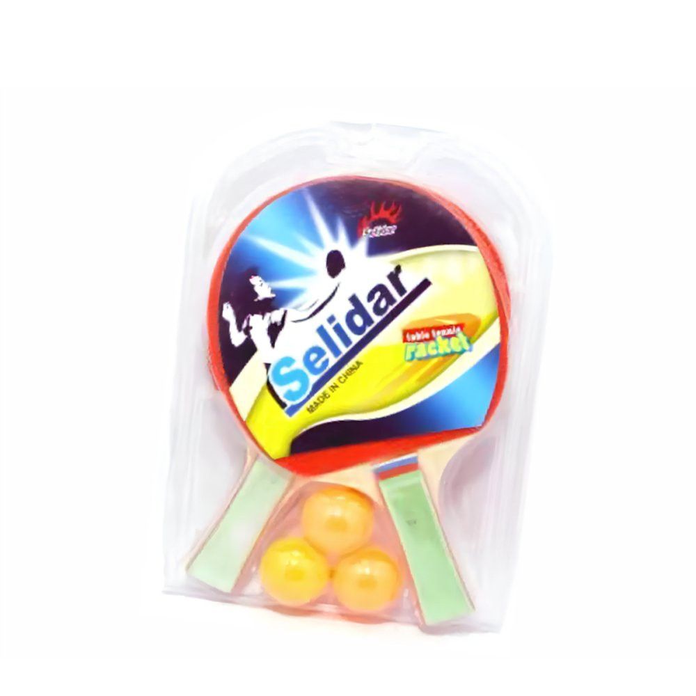 Kit Tênis de Mesa Ping Pong 2 Raquetes 3 Bolinhas DDG