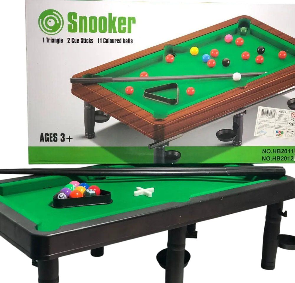 Mesa de Bilhar Sinuca Snooker Brinquedo 2 Tacos DDG