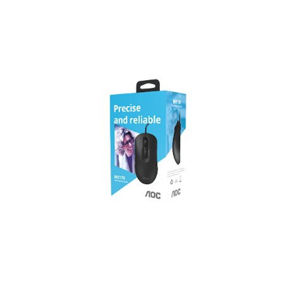 Mouse com Fio AOC para Computador Preto - Imagem 3