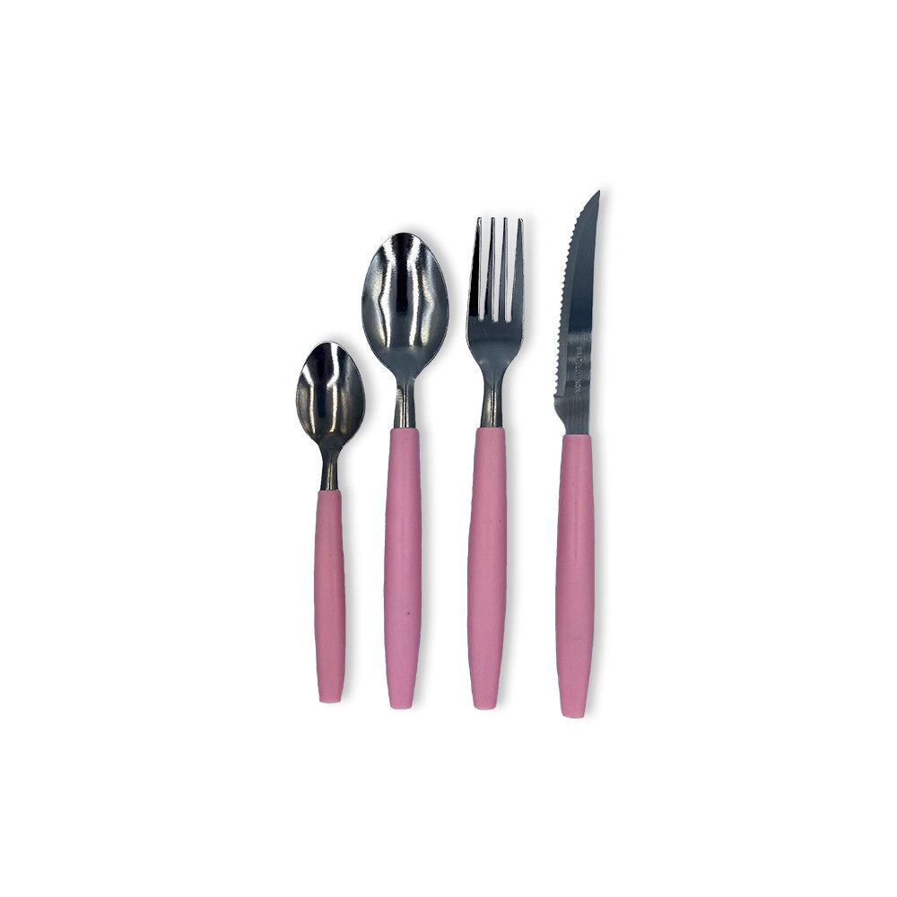 Faqueiro Talheres Aço Inox com Gaveteiro Rosa FRATELLI