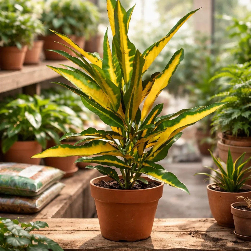 Cróton Brasil - Codiaeum Variegatum -  Croton Amarelo PT17