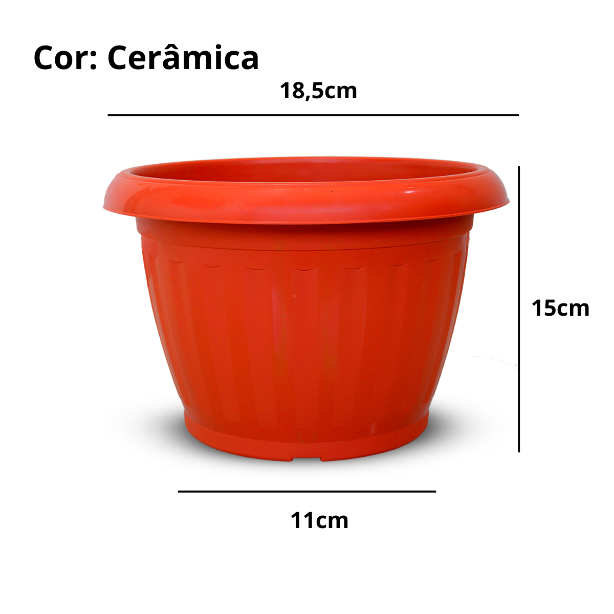 Vaso Romano Design Clássico N1 2L Cor Cerâmica 18x15cm - Imagem 2