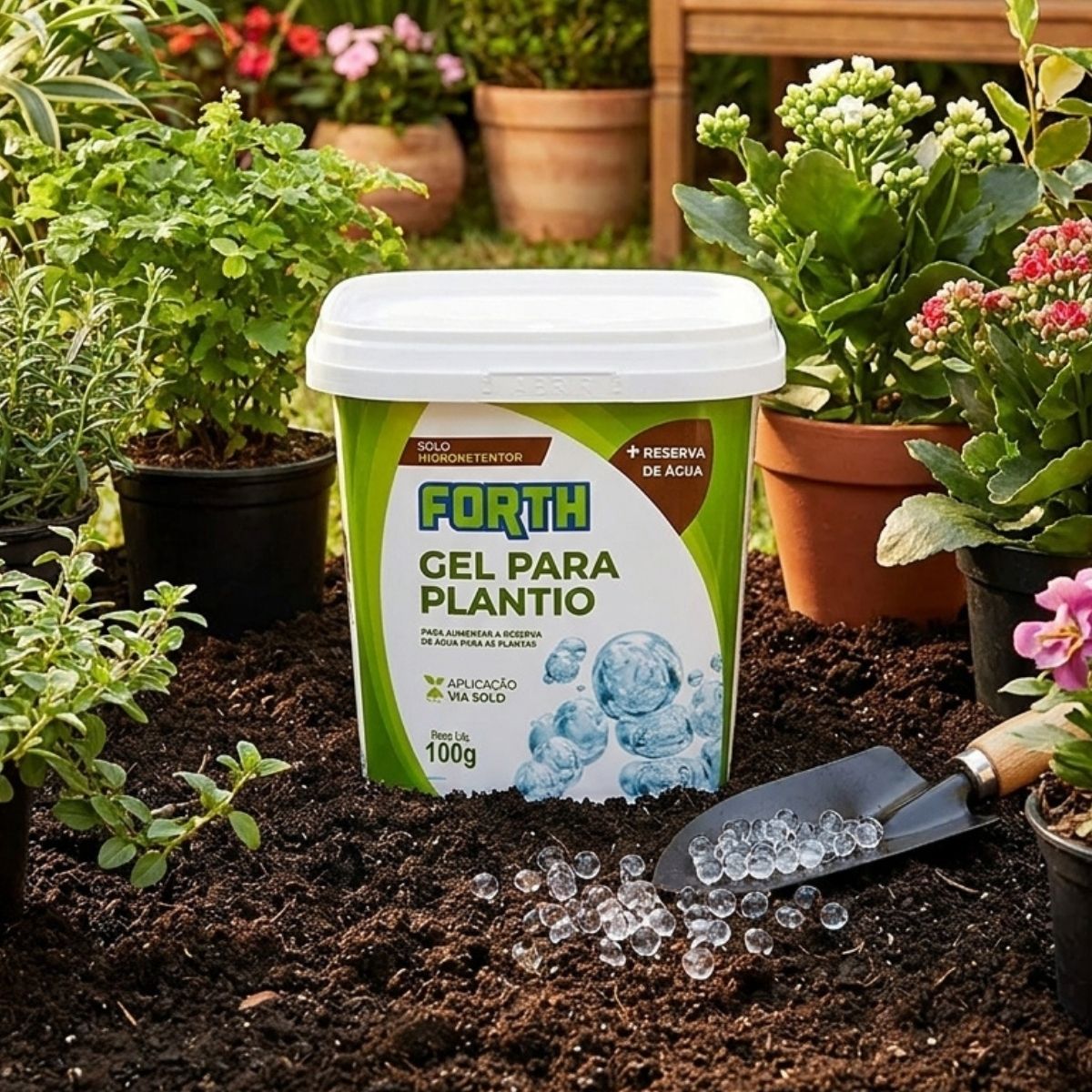 Forth Gel Para Plantio 100g - Retentor De Água Para Raízes - Imagem 3