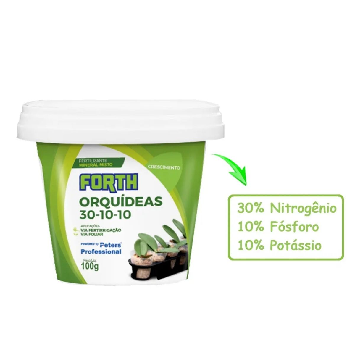Fertilizante Forth Orquideas Crescimento 100g - Brotação - Imagem 2