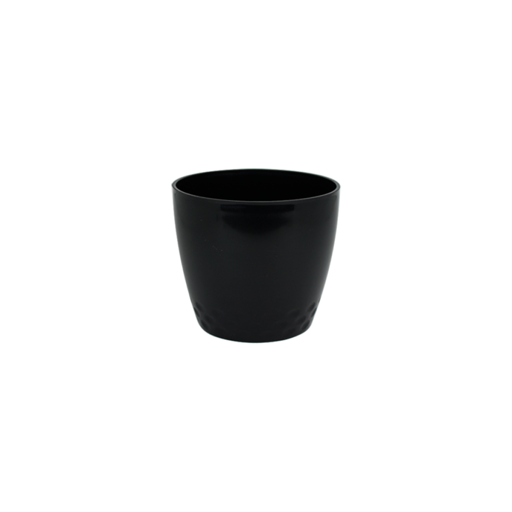 Vaso Cachepo Diamond N1 Preto - 10,5 x 9,5cm - 700ML
