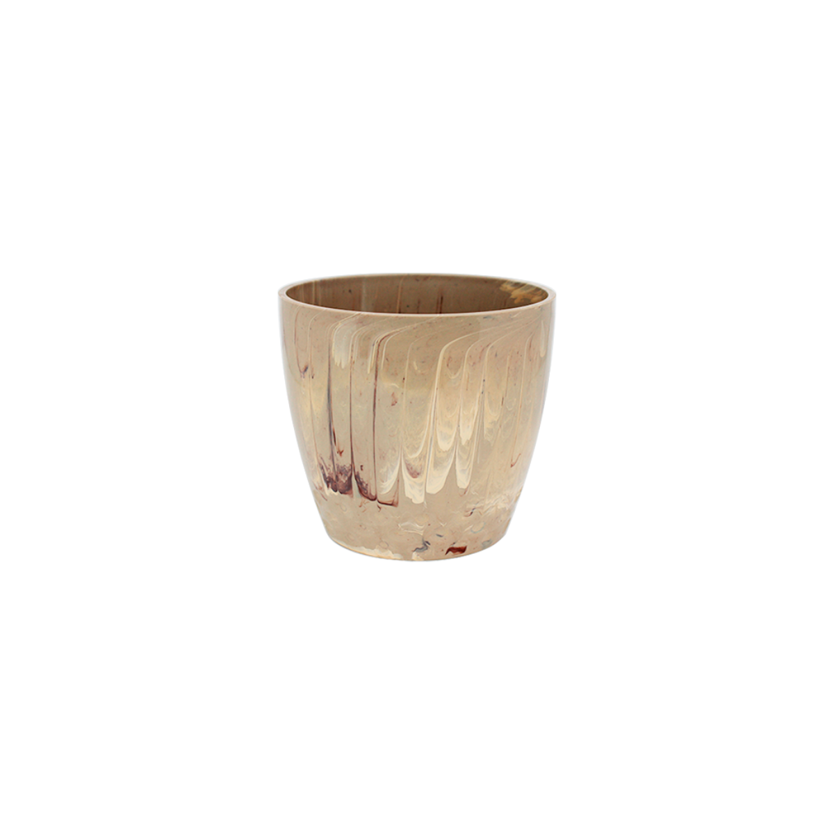 Vaso Cachepo Diamond N1 Bege Travertino 10,5 x 9,5cm - 700ML