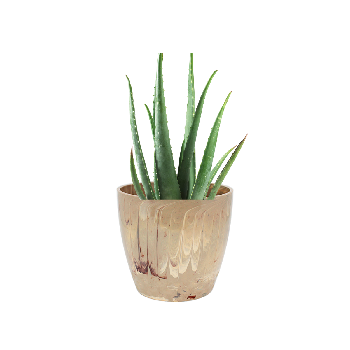 Vaso Cachepo Diamond N1 Bege Travertino 10,5 x 9,5cm - 700ML - Imagem 2