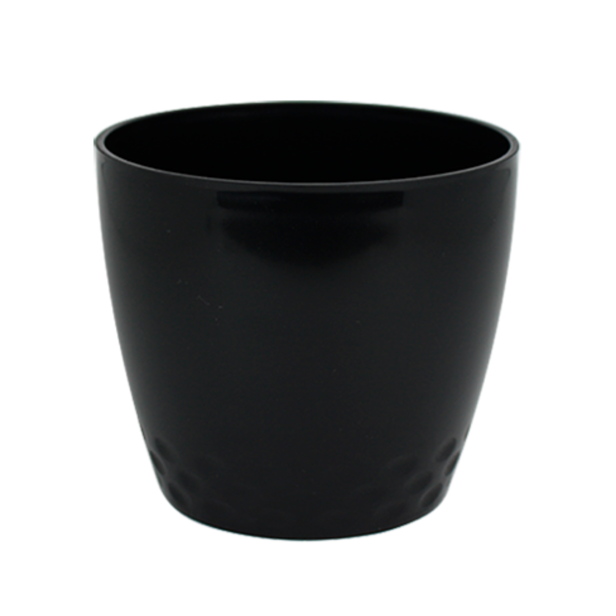 Vaso Cachepo Diamond N2 Preto - 12,5 x 12cm - 1,25L