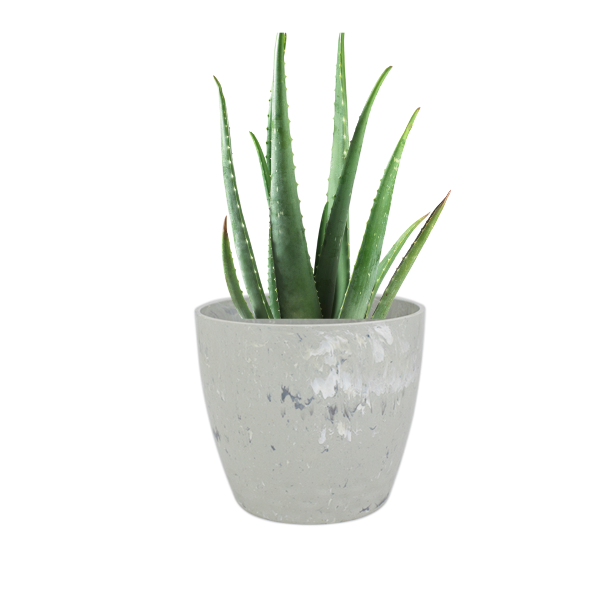 Vaso Cachepo Diamond N2 Branco Carrara - 12,5 x 12cm - 1,25L - Imagem 3