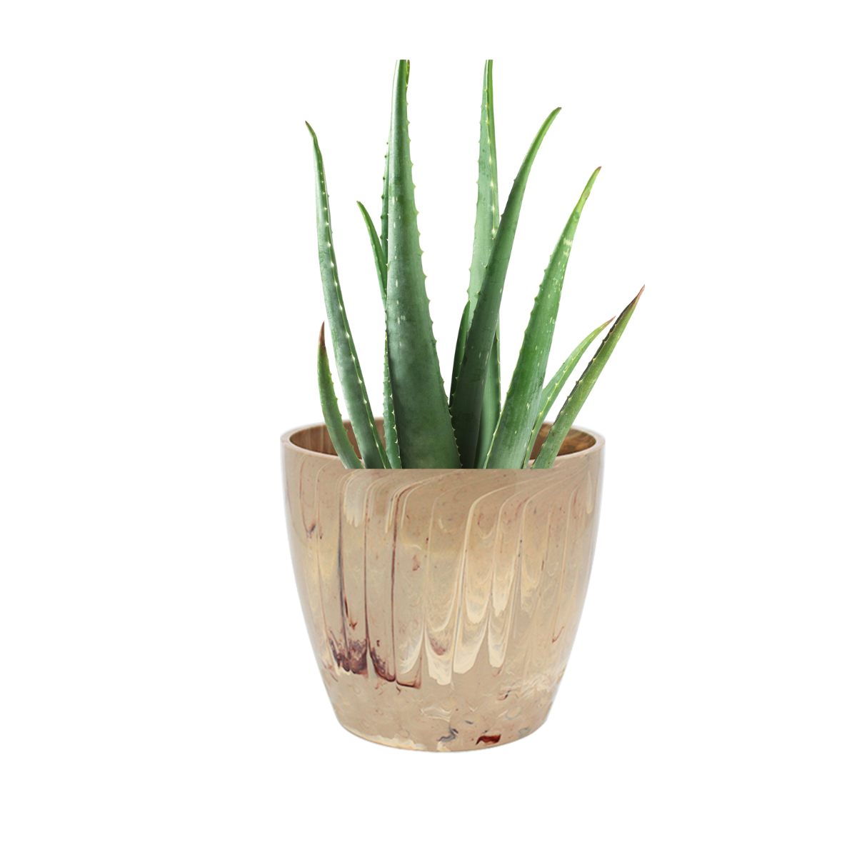 Vaso Cachepo Diamond N3 Bege Travertino - 15 x 13cm - 1,9L - Imagem 3
