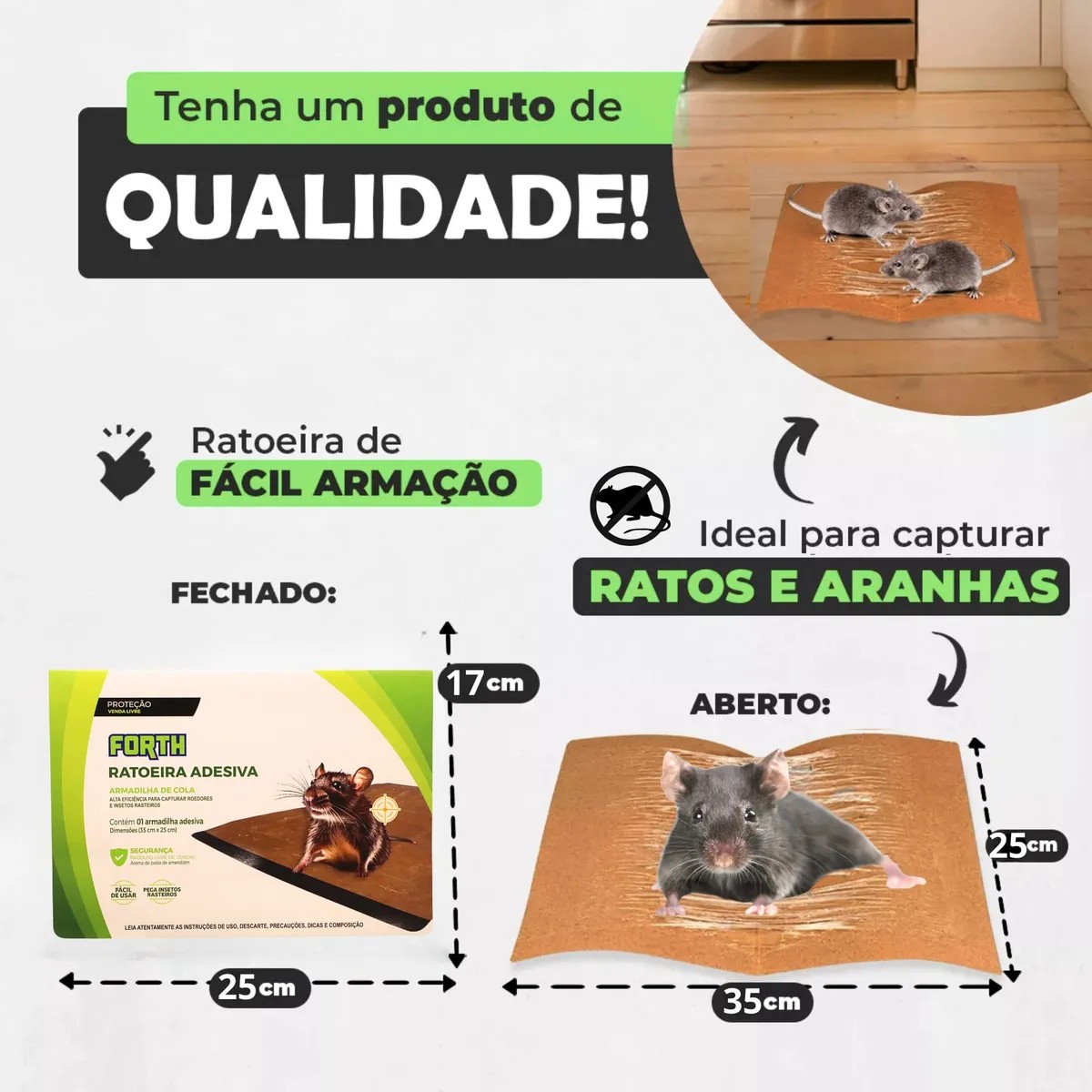 Forth Ratoeira Adesiva Cola Rato - 1 un - Imagem 4