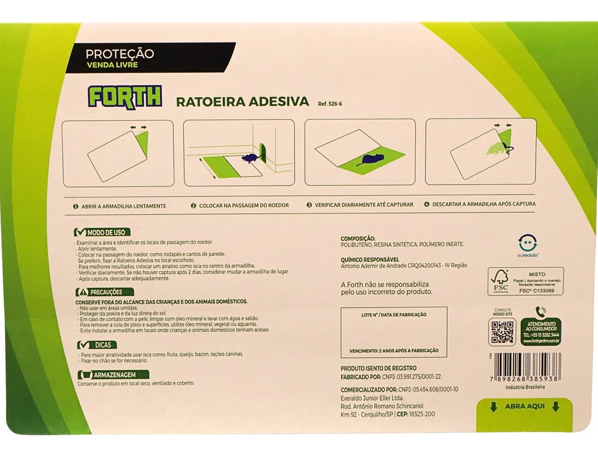 Forth Ratoeira Adesiva Cola Rato - 1 un - Imagem 9