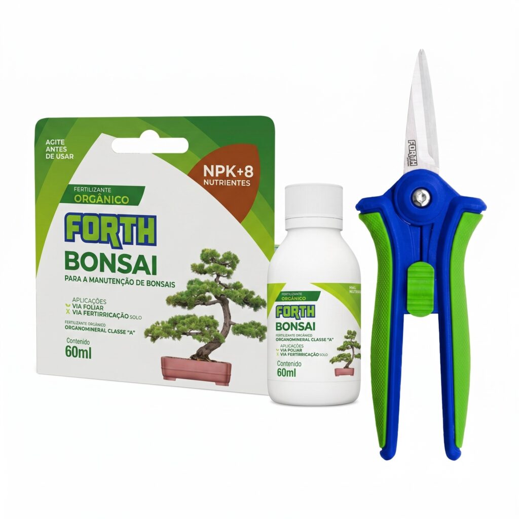 Kit Bonsai Sítio Nativo - Tesoura De Poda Premium + Fertilizante 60ml