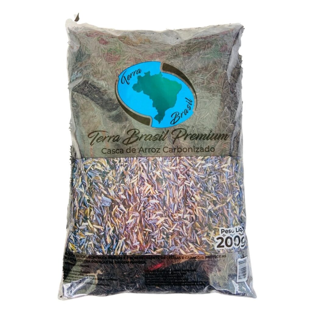 Casca de Arroz Carbonizada Terra Brasil 200g - Substrato