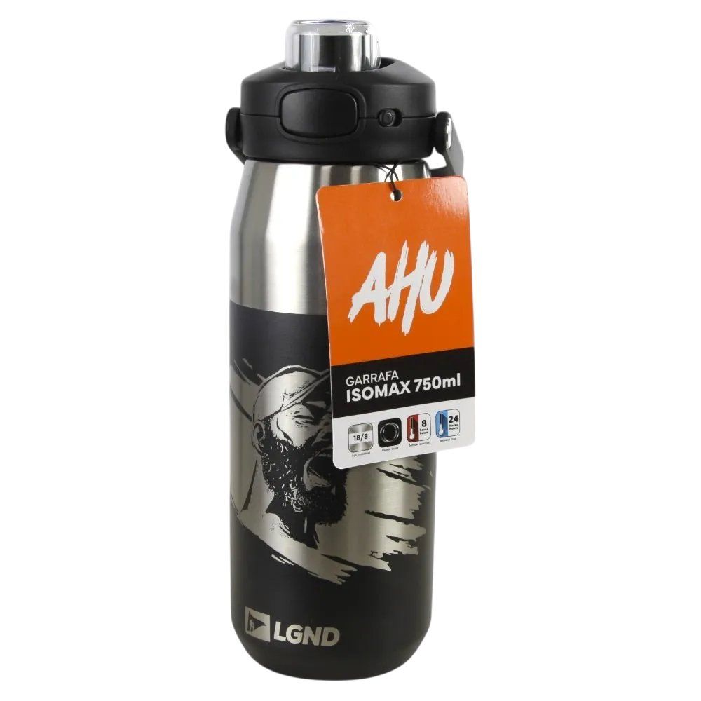 Garrafa Térmica Inox AHU 750ml Preta Legendários NAUTIKA