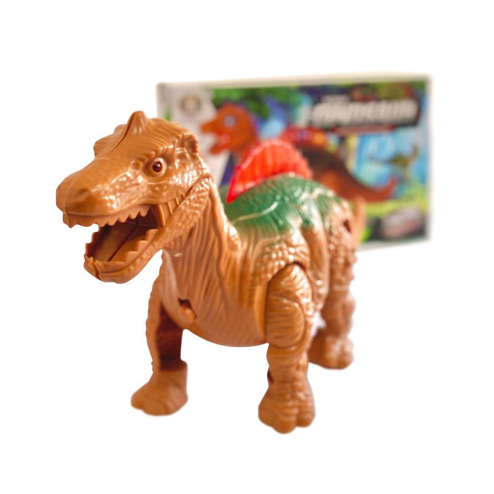 Dinossauro Brinquedo Com Som Luz Movimento 23cm