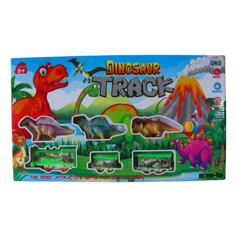 Trem Elétrico Infantil Trilho Dinossauros Locomotiva DDG