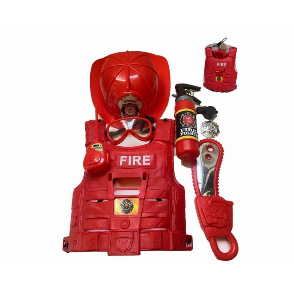 Kit Bombeiro Infantil com Colete e Acessórios DDG TOYS