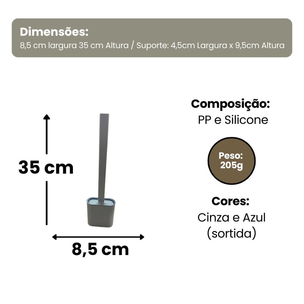 Escova Sanitária Vaso com Suporte Clean Tech - Imagem 4
