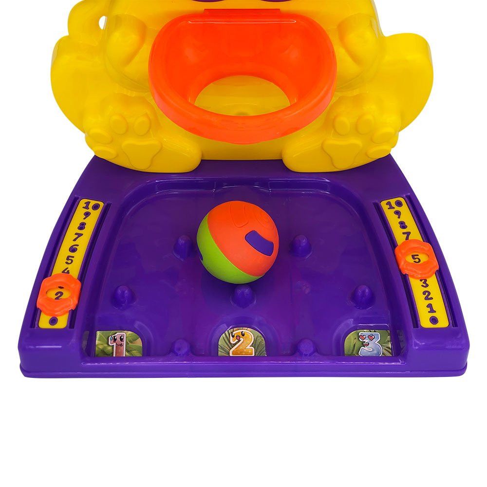 Cesta de Basquete Infantil Leão com Bolinha Marcador Pontos