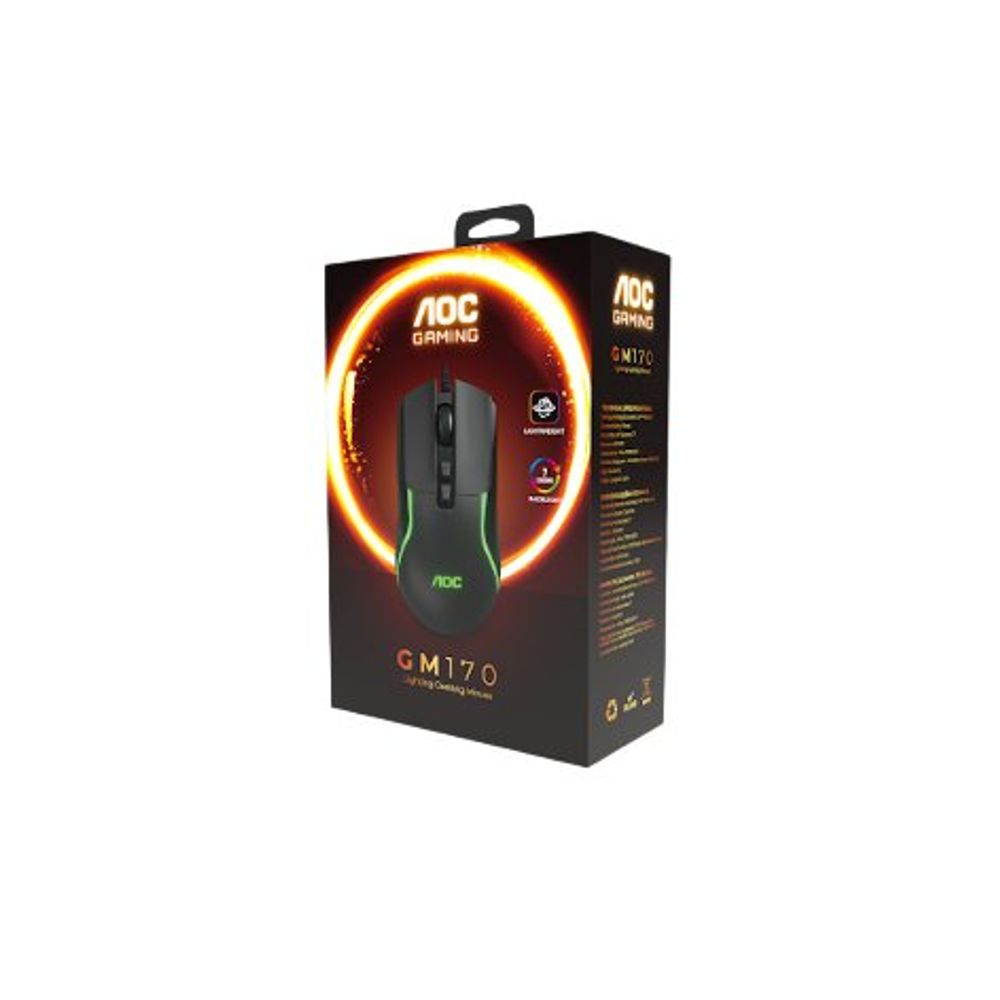Mouse Gamer com Fio AOC Preto 6 Botões - Imagem 6