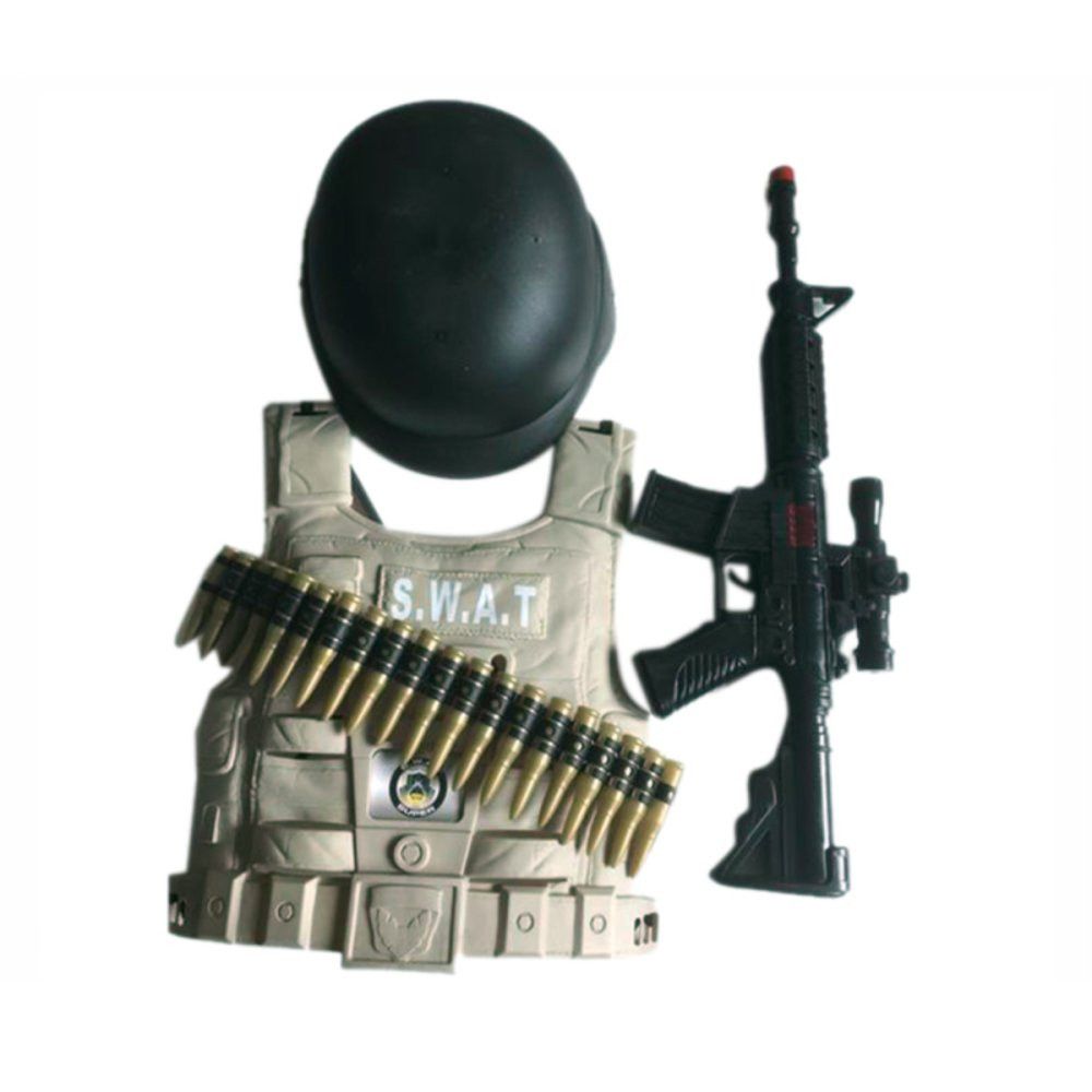 Kit Policial Infantil Colete Rifle e Acessórios DDG TOYS
