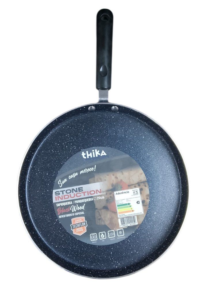 Frigideira Tapioqueira Panquequeira Indução 26cm Preta THIKA