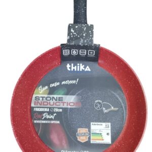 Frigideira Antiaderente Alumínio Multifuncional 28cm Vermelh