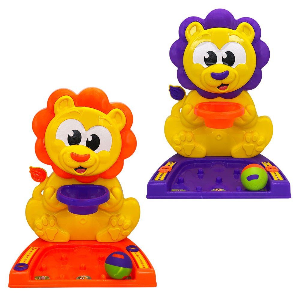 Cesta de Basquete Infantil Leão com Bolinha Marcador Pontos - Imagem 3