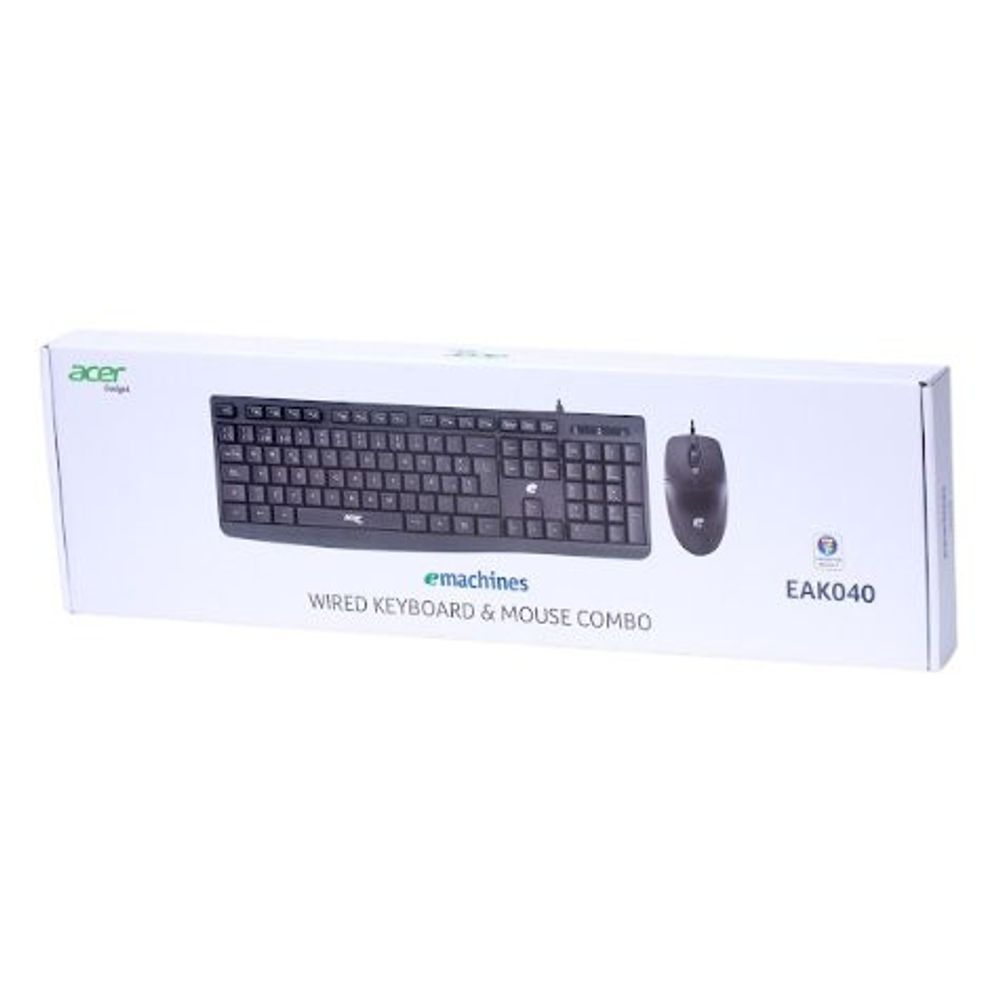Kit Teclado e Mouse Com Fio ACER Para Computador Preto - Imagem 5