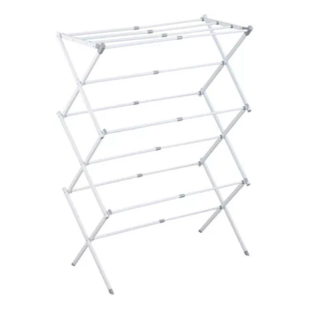 Varal Vertical Retrátil de Chão Branco Power Maid