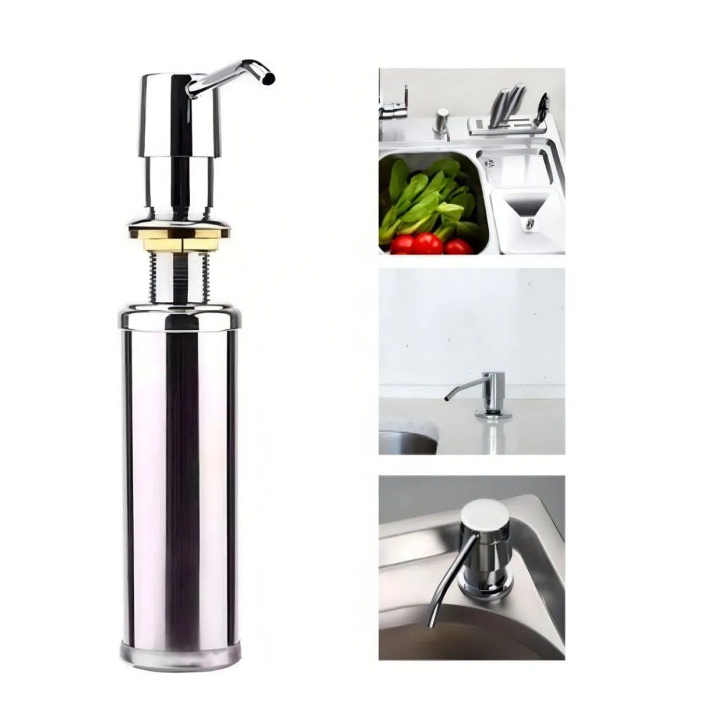 Dosador Inox Bancada Sabão Líquido Detergente 25cm