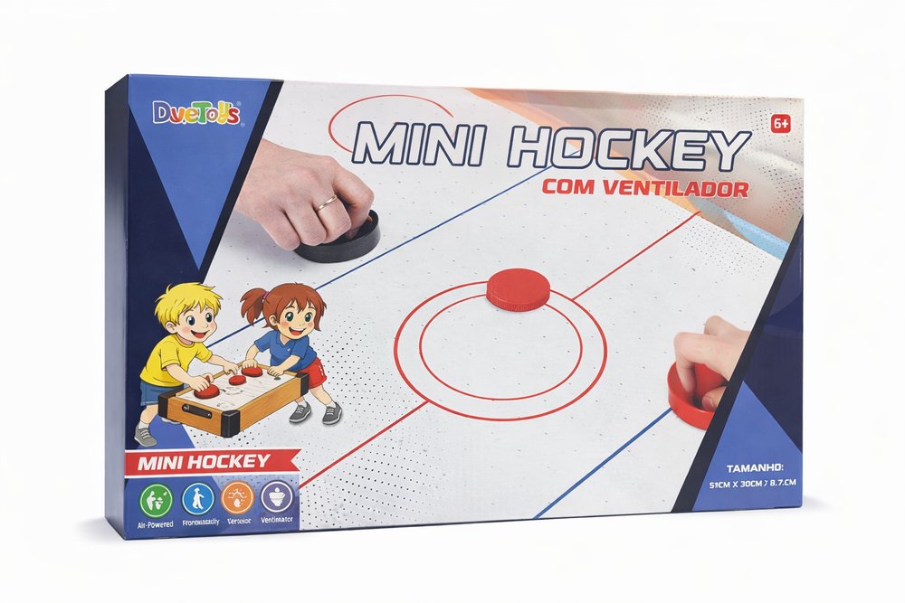 Mini Hockey de Mesa Infantil Air Game Ventilador Elétrico - Imagem 2