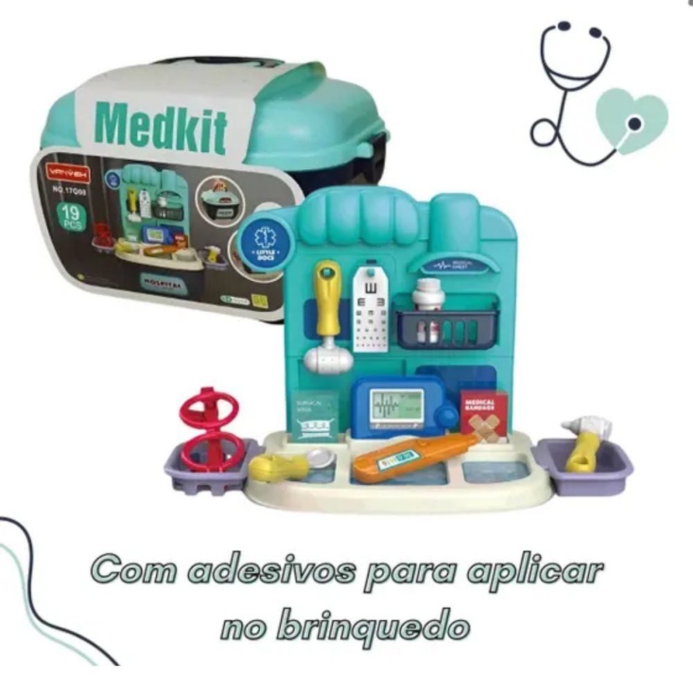 Maleta de Médico Infantil Brinquedo com Acessórios DDG - Imagem 6